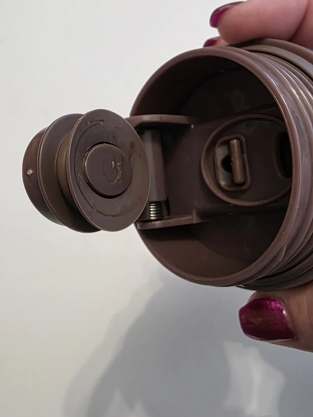 Metallic Plum Ribbed Travel Tumbler
